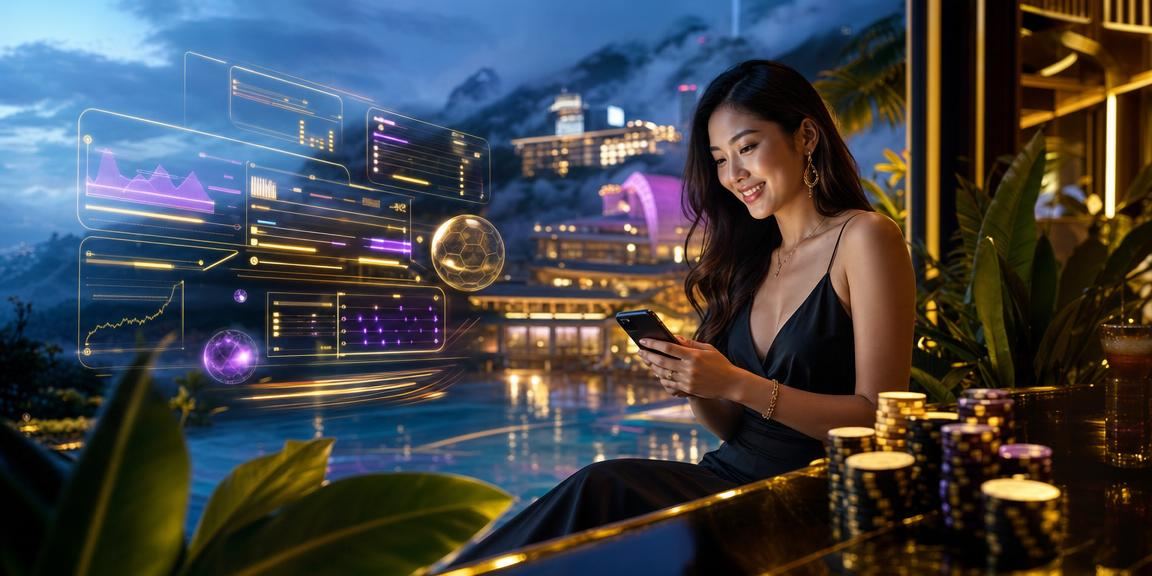 Pengguna menikmati kasino mudah alih permata123 di kawasan peranginan Genting Highlands